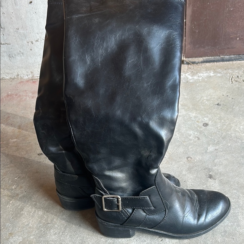 Black Leather Women's Boots